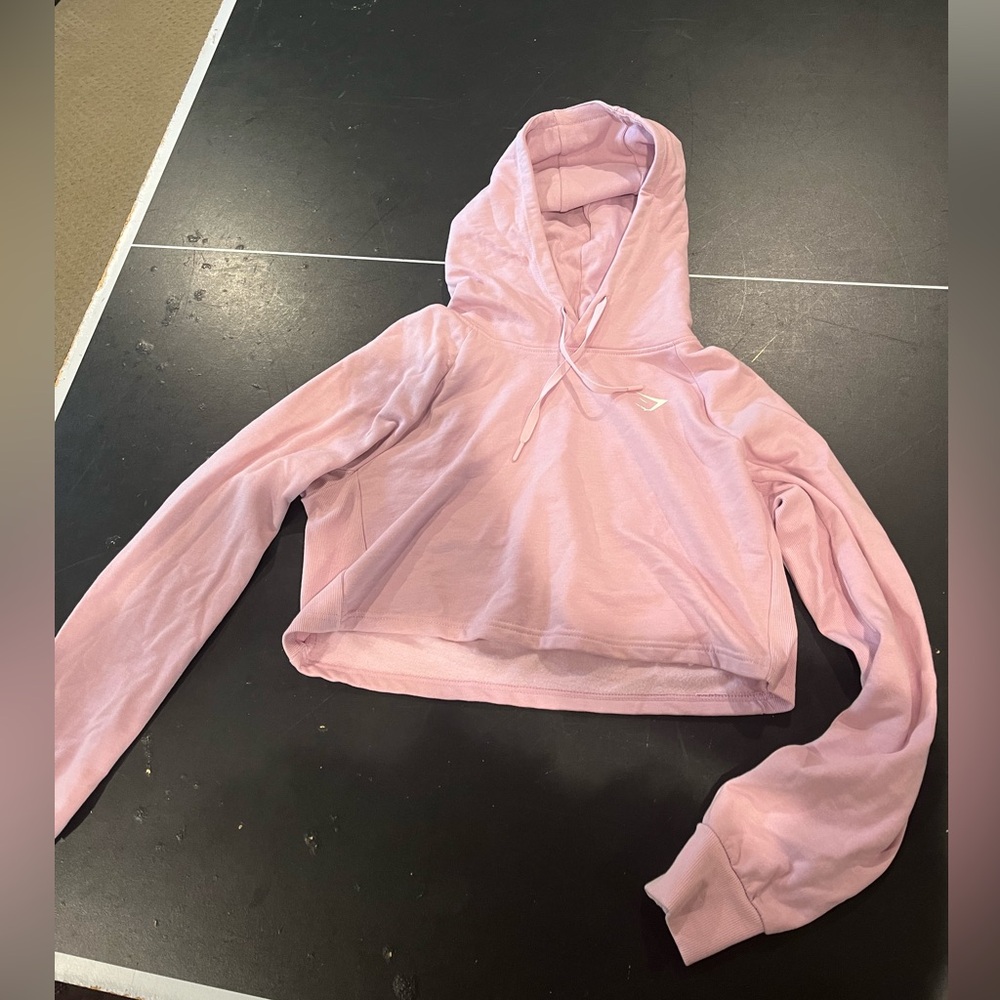 Gymshark Cropped Hoodie - Size M, Pink
